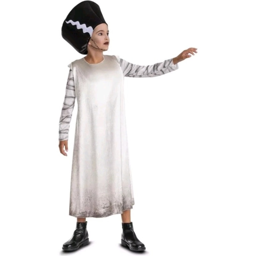 Kids Bride of Frankenstein Costume Universal‎ Monsters Halloween M 7 8 NWT